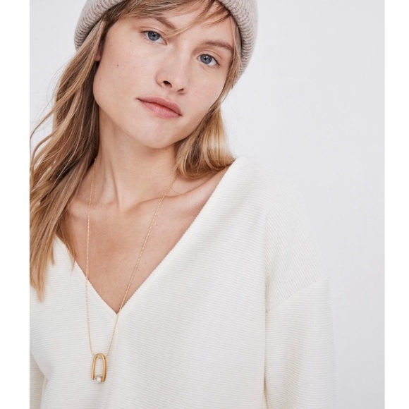 🌙MADEWELL Long-Sleeve Tie-Front Top🌙 - Picture 3 of 6